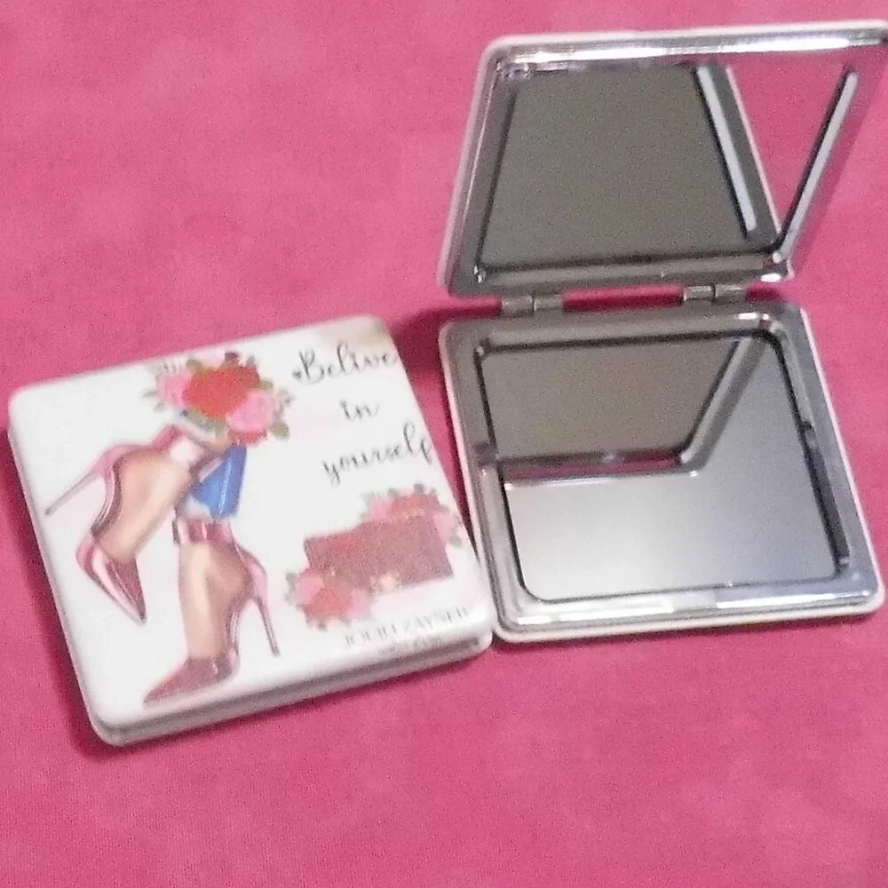 Portable Pocket Double Makeup Mirror Compact